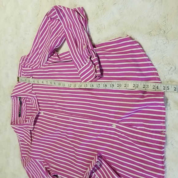 Lauren Ralph Lauren Shirt Womens Size 8P Petite Striped Button Preppy - Picture 5 of 7